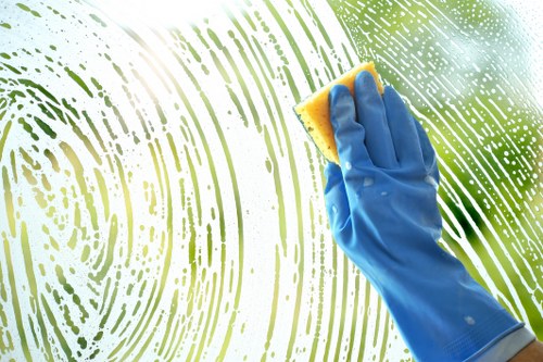 Professional carpets cleaner in Fulham treating a living room carpet