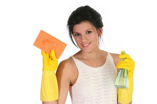 Professional cleaning team maintaining a Fulham office